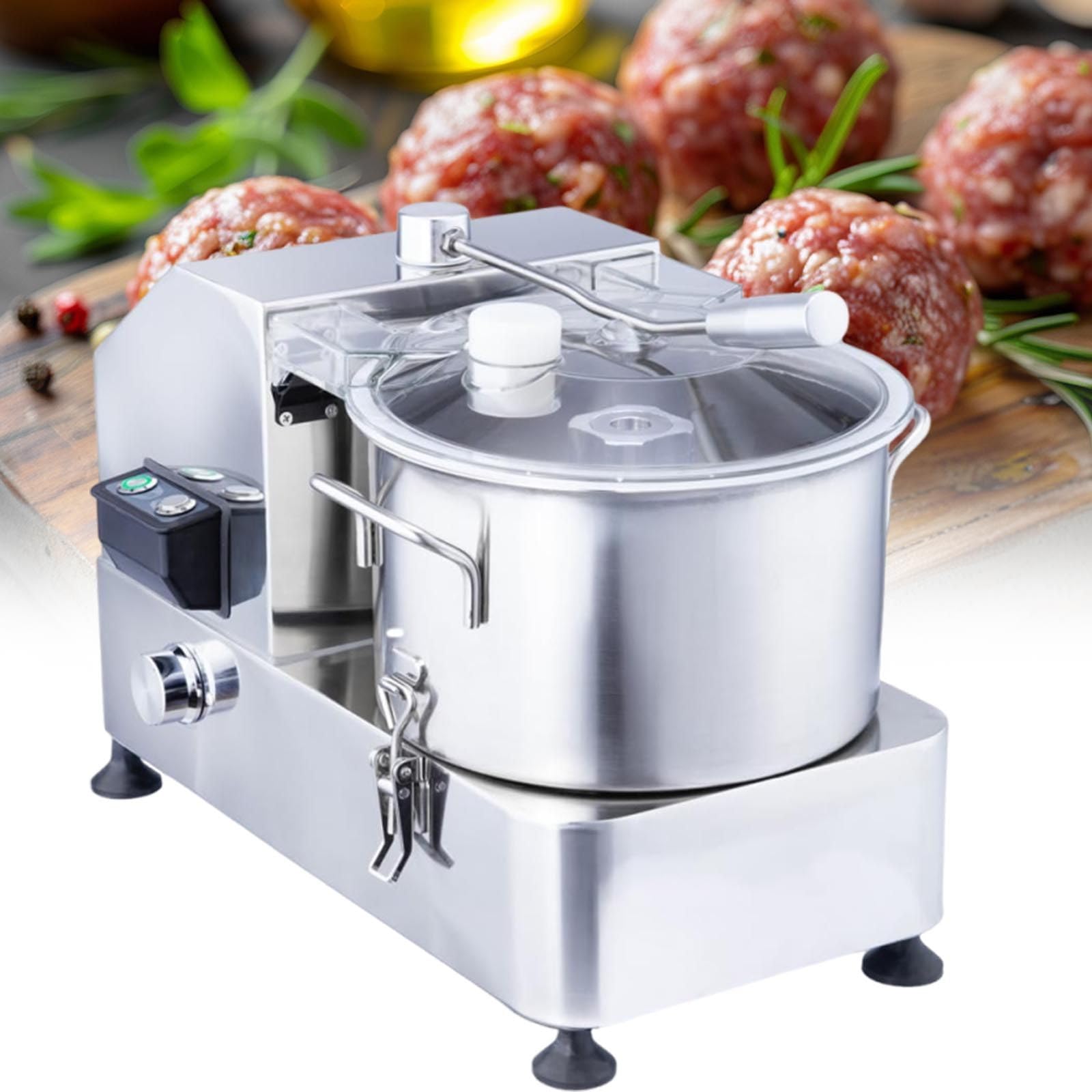 Sunseota Commercial Food Processor, 1800w Stainless Steel Food Processors, Heavy Dut 6L-1800W