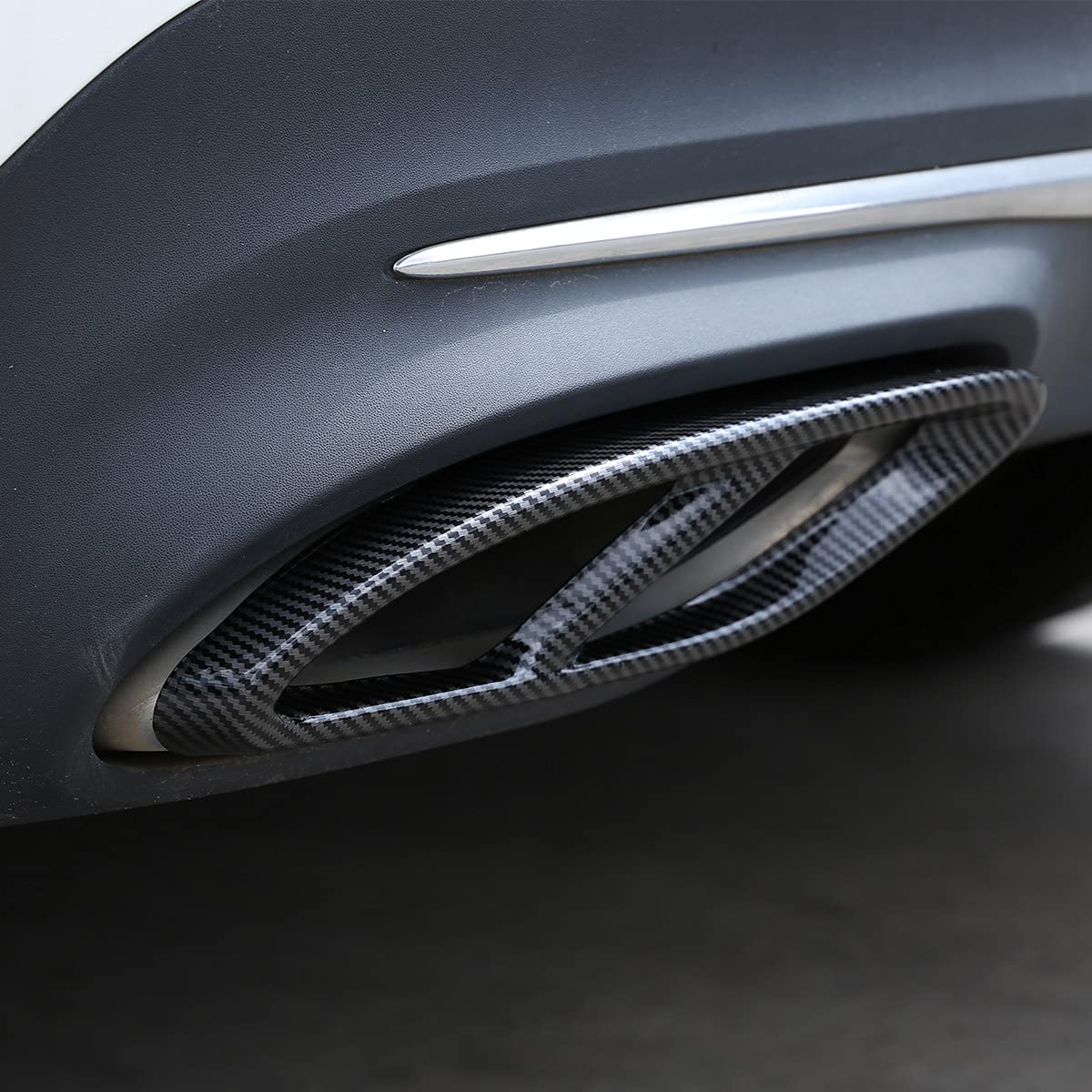 METYOUCAR Cubierta de salida de tubo de escape silenciador de cola de coche de acero inoxidable para Mercedes Benz A/B/C/E/GLA/GLC/GLE/GLS