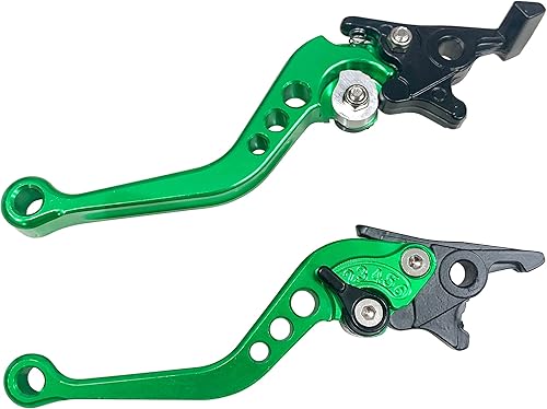 Modengzhe Palancas de freno de embrague, 2 palancas de embrague de freno de motocicleta de aleación de aluminio, verde