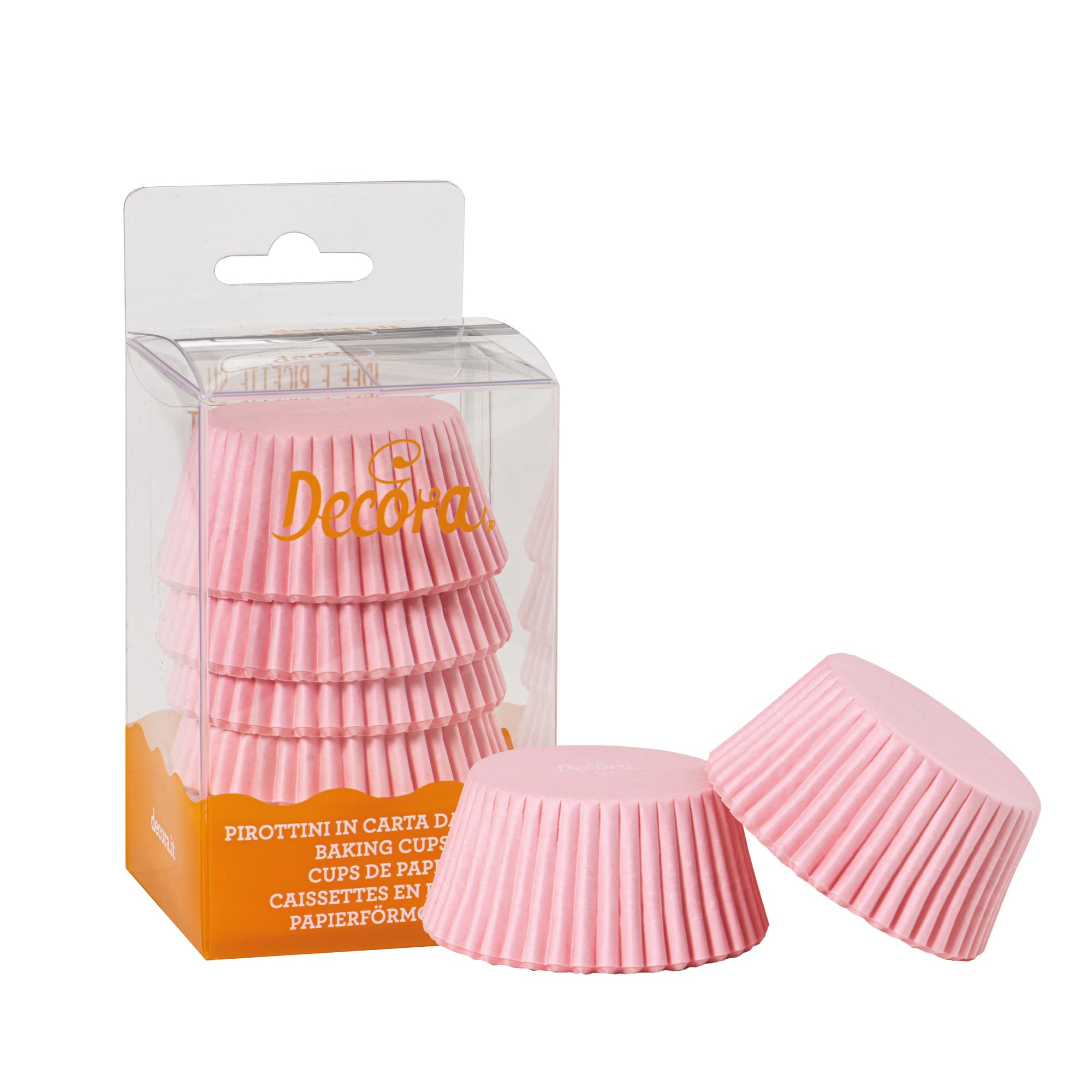 Decora 0339674 Pirottini, Carta da Forno, Rosa, 75 unità