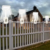Vista 13 de Luces solares con clip para exteriores con sensor de movimiento, luces solares giratorias de 360° y ajustables verticalmente con 92 LED