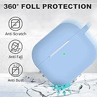 Vista 368 de Funda para AirPods Pro con kit de limpieza, funda de silicona suave para Apple AirPod Pro de 1ª/2ª generación, accesorios de funda AirPods Pro/Pro 2