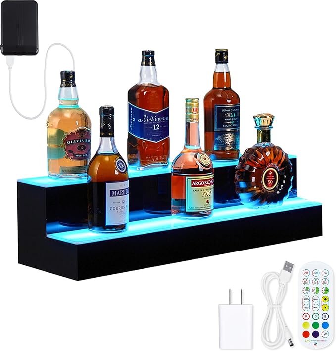 GarveeHome Wall-Mounted 2-40" Display with Remote Control - Dynamic LED Lighting, Multifunctional Display, Quality Materials, Mobile Phone Connectivity