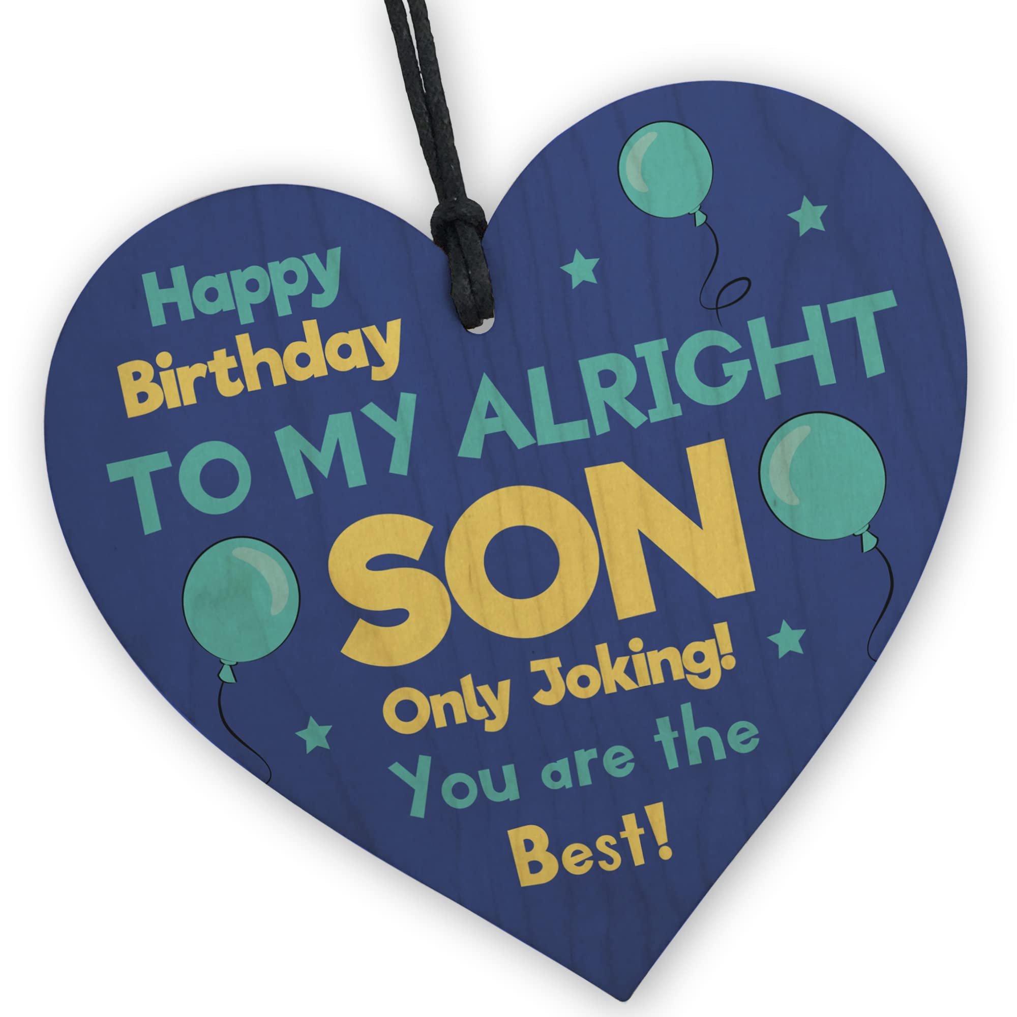 Red Ocean Funny Birthday Gift For Son From Mum Dad Wood Heart 18th 21st Birthday Gifts For Him Decorations