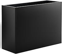 Toriexon 36" Galvanized Steel Metal Planter Box - Rust-Proof Rectangular Window Box with Drainage Holes for Balcony Patio Herbs Black