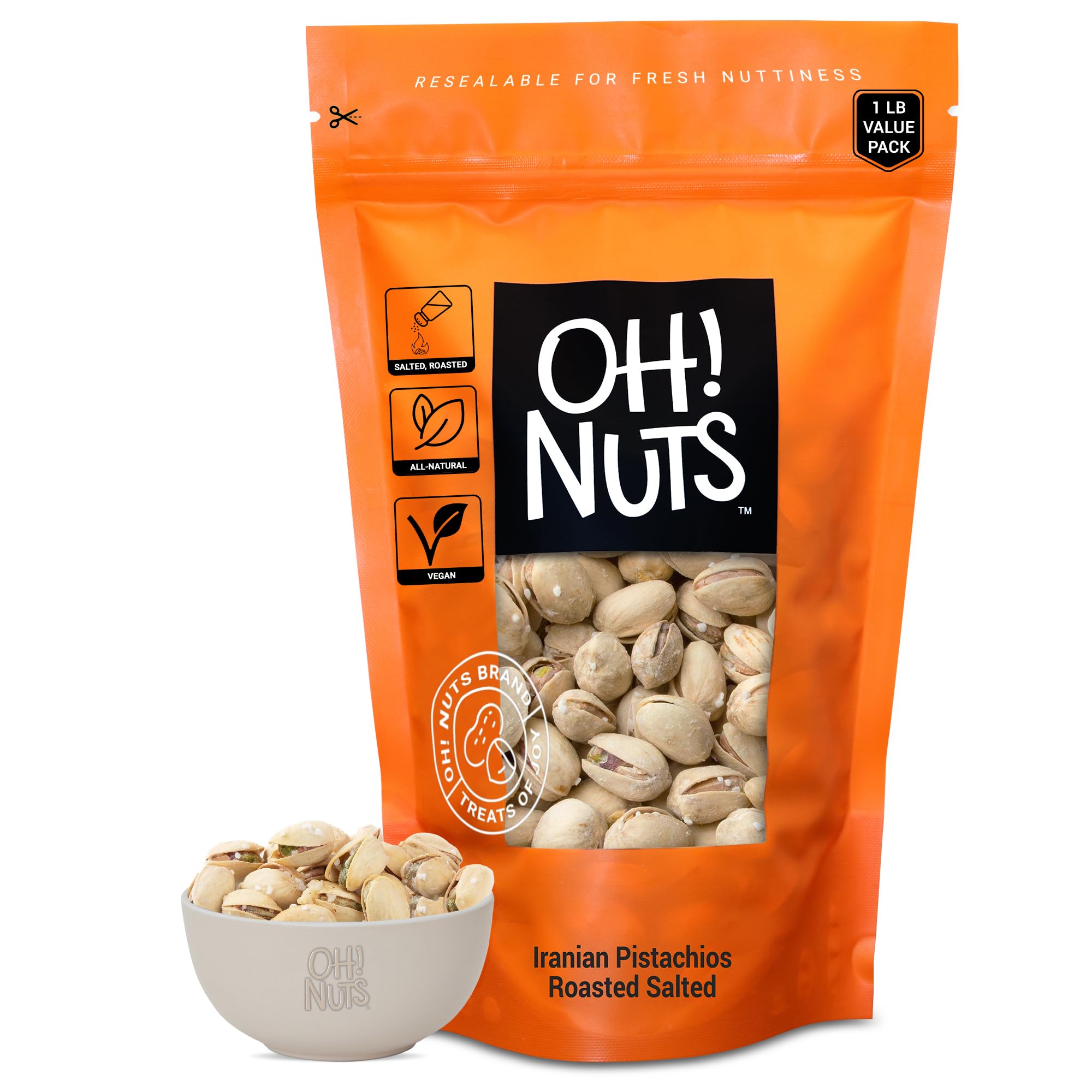 Amazon.com : Oh! Nuts Pistachios Iranian Style - Roasted Lightly