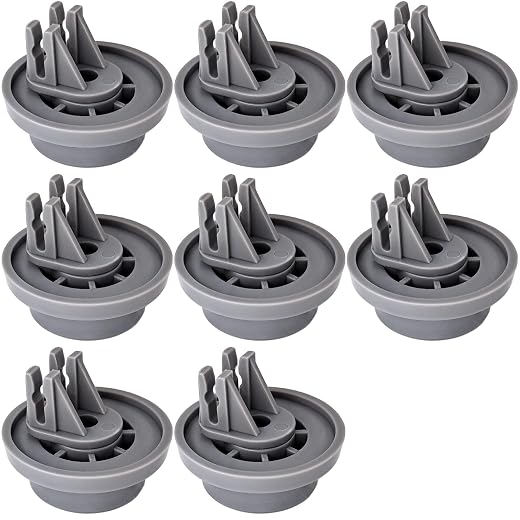 DD66-00023A Dishwasher Lower Rack Wheel for Samsung Dishwasher Wheels Lower Rack Roller Replacement Parts 2002711, AP4342187, EAP4222532, PS4222532 (8Pcs)