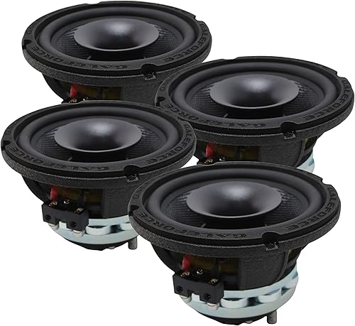 Galeforce F-3 6.5" 400W RMS Pro Audio Altavoz de grado marino de 2 vías con bocina 4Pck