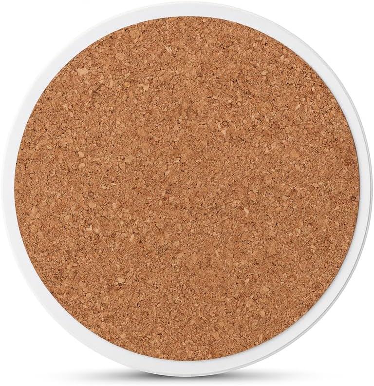 Ceramic Drink Coasters Set (6 Pack)– Absorbent Stone Coasters with Cork Backing for Cups, Mugs, and Glasses | Stylish Home Décor for Coffee Table, Kitchen, and Bar - Image 3