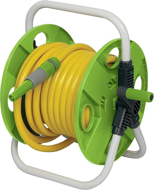 Silverline 547900 Portable Freestanding Garden Hose Reel 45m Capacity - Includes flow-through connector
