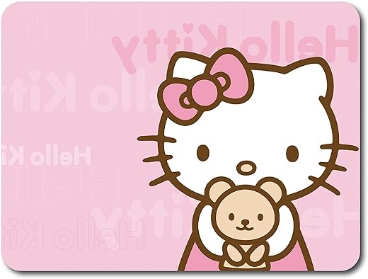 woopme® Hello Kitty Girls Mouse Pad Anti Skid Gaming Mouse Pad for Office Home Desktop Laptop Computer Accessories Kids (24 x 20 CMs)