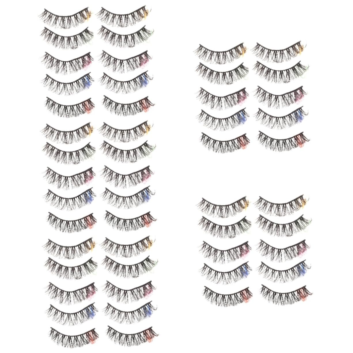 FOMIYES 5 Set Di Ciglia Finte in Materiale Sintetico Ciglia Finte Trucco Cosplay Per Festival Di Halloween 10 Paia*5