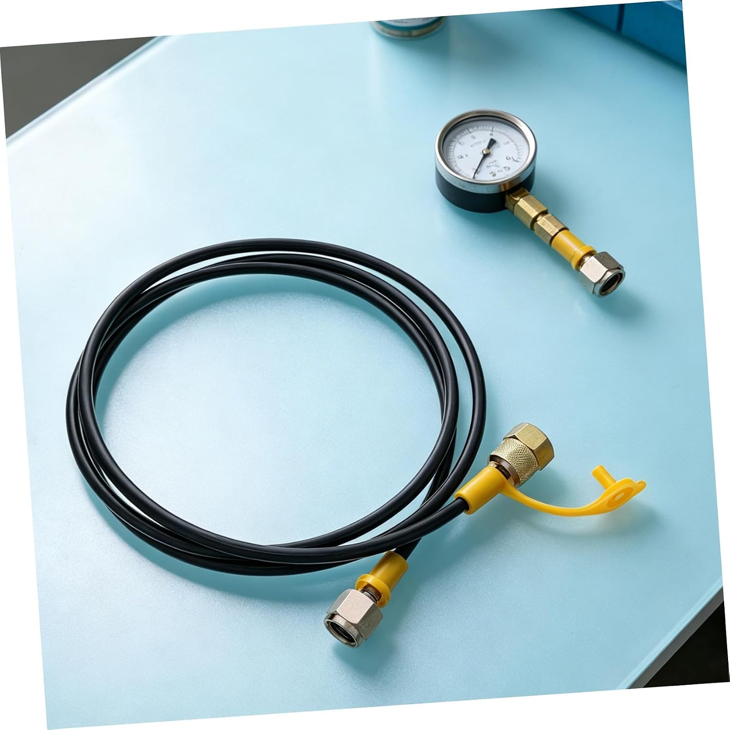 NUOBESTY Hydraulic Pressure Test Hose 1.6m Flexible Hydraulic Pressure Gauge Tube with General Test Coupling for Excavator and Accessories