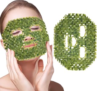 Jade Mask, Natural Jade Eye Mask for Facial, Cooling Face to Relieve Puffiness Facial Massage Puffy Eyes Dark Circles, Decor