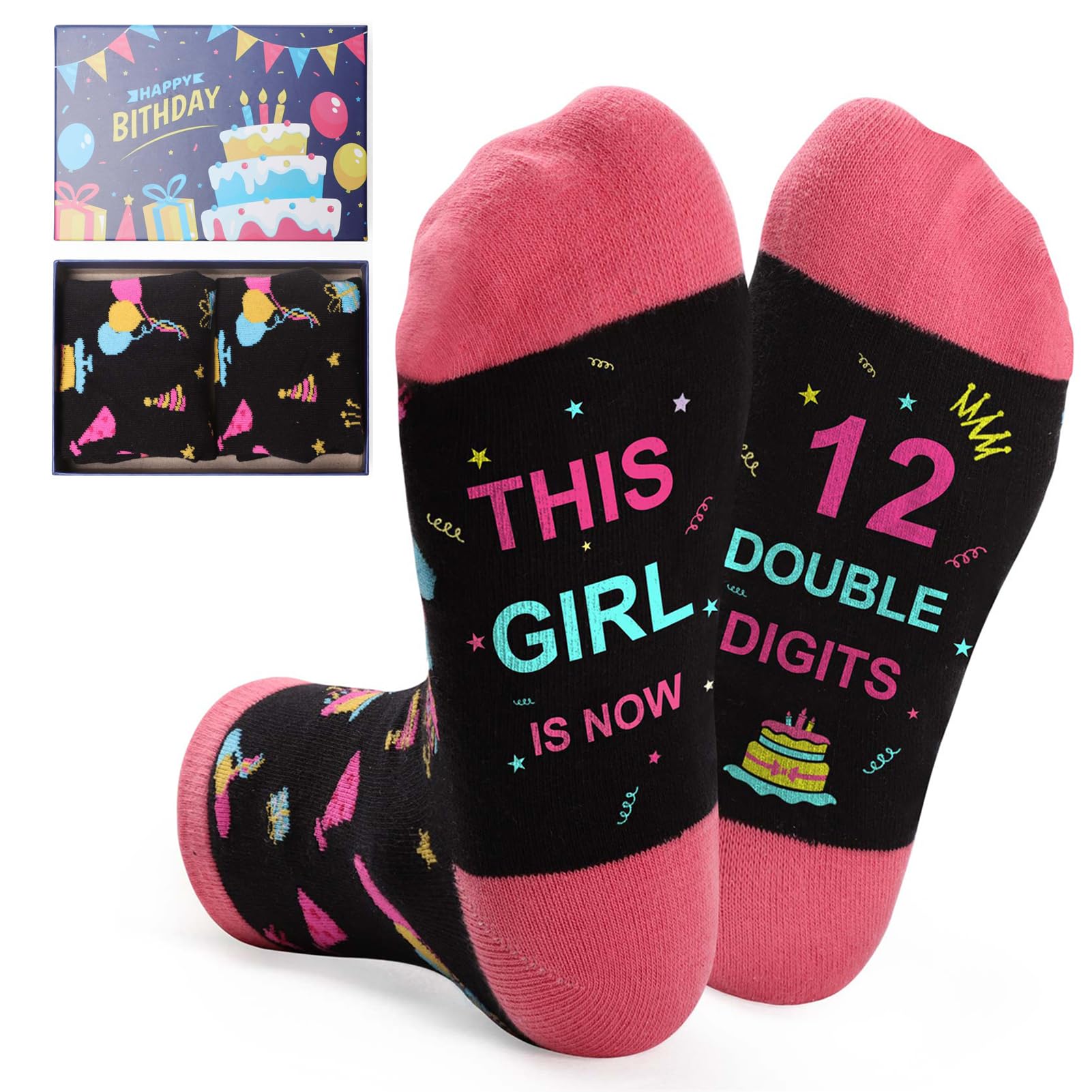 Birthday Gifts Ideas for Boys/Girls - Socks for 10-12 Year Old Boys Girls, Funny Novelty Crazy Socks for Kids Age 10-12