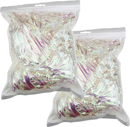 Miniatura 10 de Goodma Cesta de polipropileno de 1 libra, triturados y hebras, confeti arrugado para envolver regalos de bricolaje y relleno de cesta (rojo)