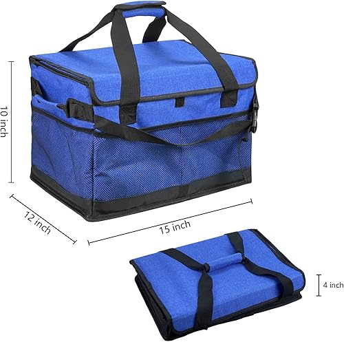 Miniatura 8 de Arineng Caja de parrilla con soporte para pañuelos y tapa, organizador de condimentos, caja plegable de refrigeración térmica, kit de almacenamiento