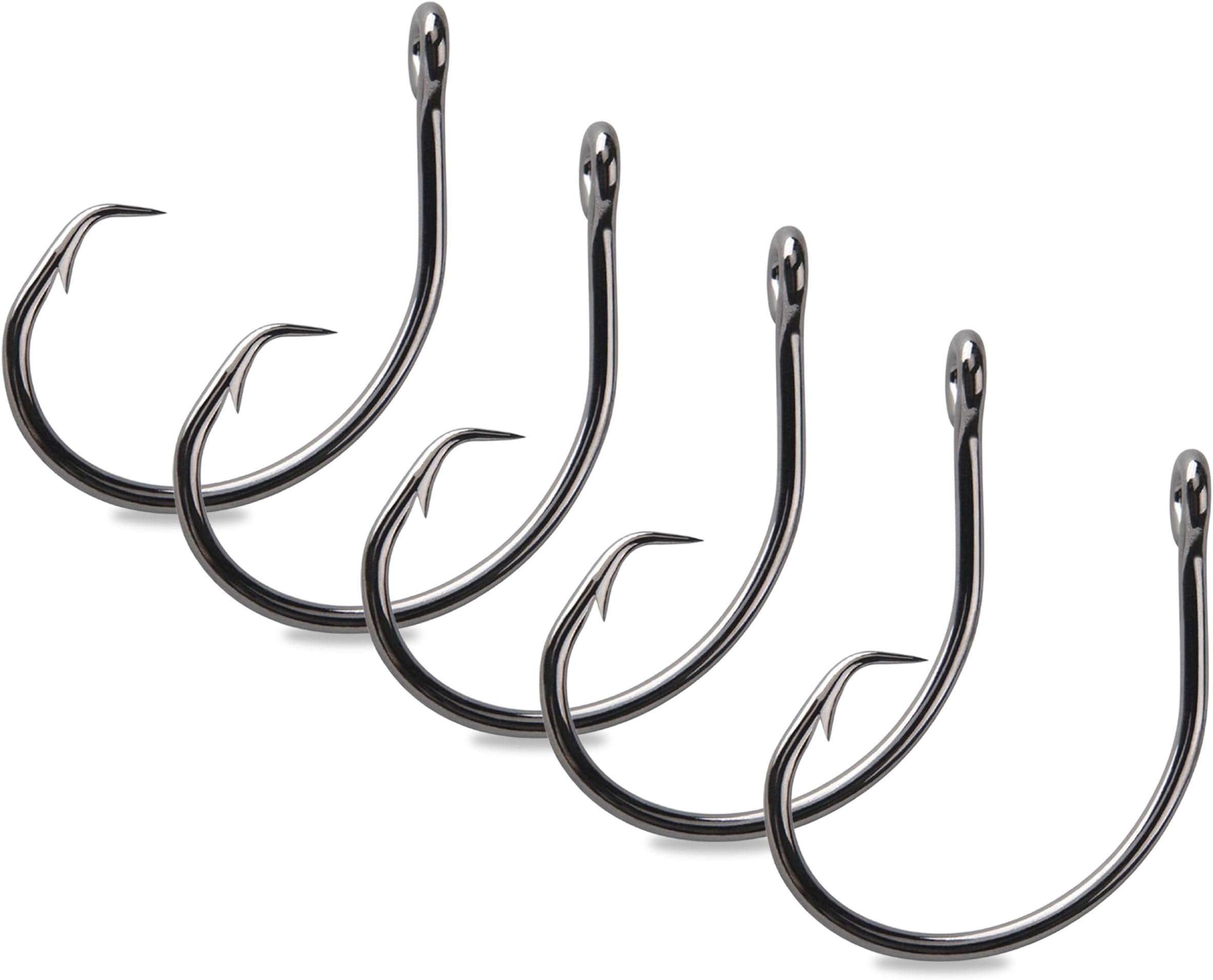 Demon Perfect Wide Gap Inline Circle Hook, 39948NP-2X Strong Fishing Hooks, Ideal for Saltwater & Freshwater Fishing, Original Patented Design