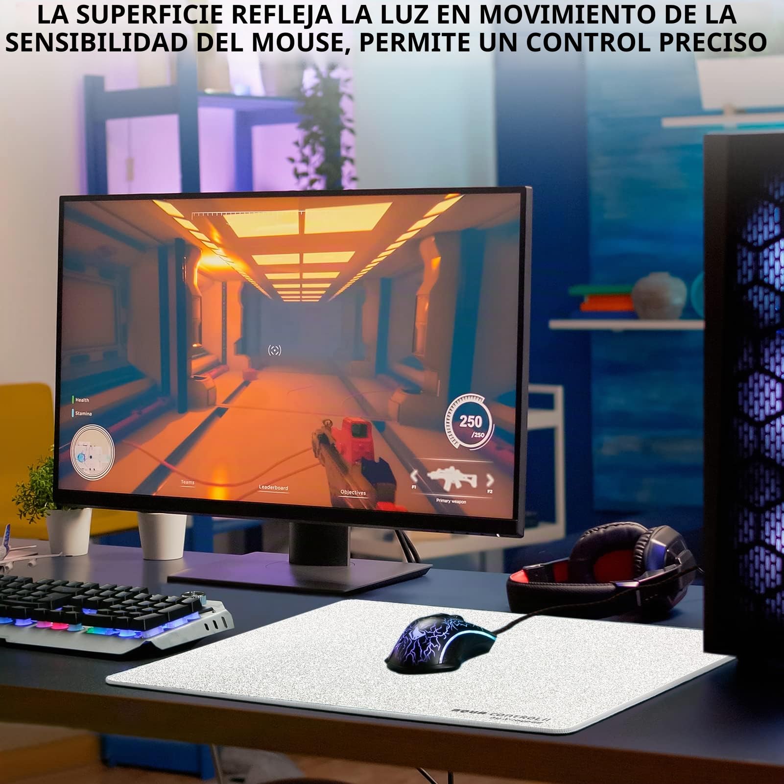 Alfombrilla de ratón para Juegos X-Raypad Aqua Control 2 AC2, Ultra Alta precisión con Velocidad Capacidad de Control, diseñada para Jugadores Fps con Bajos requisitos de dpi