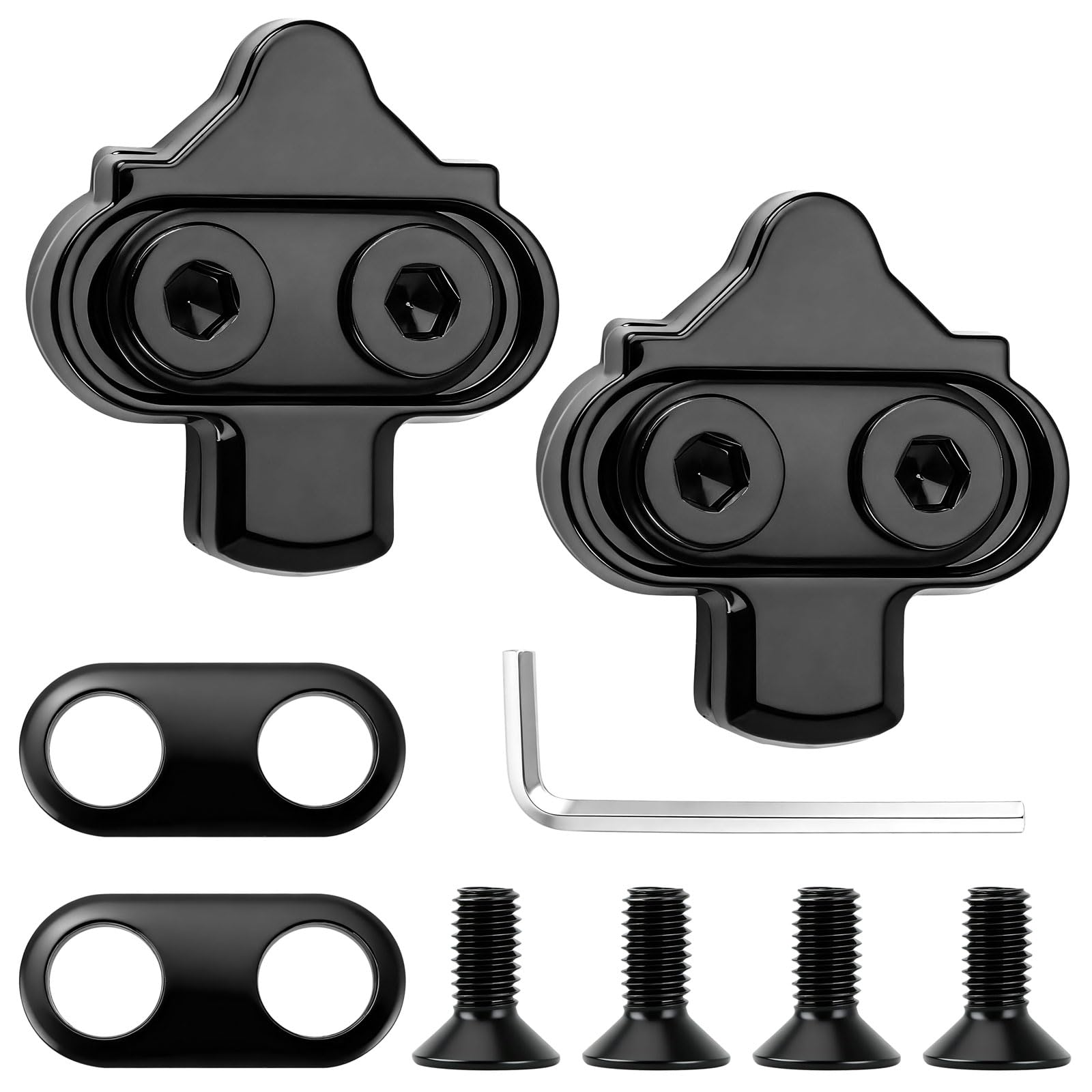 QINGHEC SPD Cleats Replacement, Bike Cleats, Cycling Shoes SPD Cleats Compatible with Shimano SPD Pedals (SH51), Durable Anti-Slip MTB Road Bike Cleats for Mountain Bike and Indoor Cycling Shoes