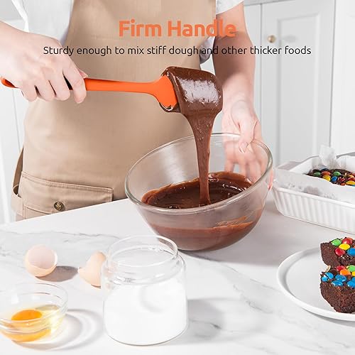 Miniatura 8 de U-Taste Juego de espátulas de silicona de alta resistencia al calor de 600F y juego de espátulas de glaseado compensadas de acero inoxidable 180