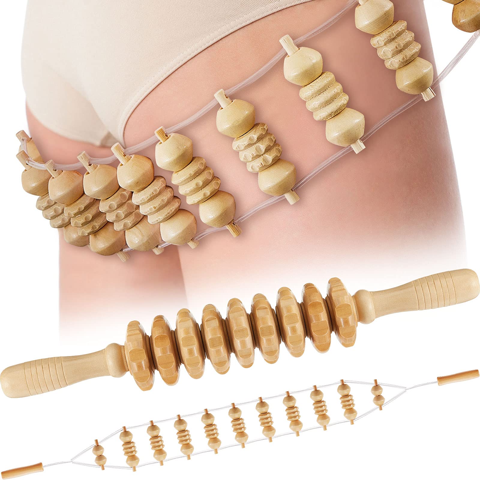 Buy 2 Pieces Wood Therapy Tools Maderoterapia Colombiana Anti Cellulite