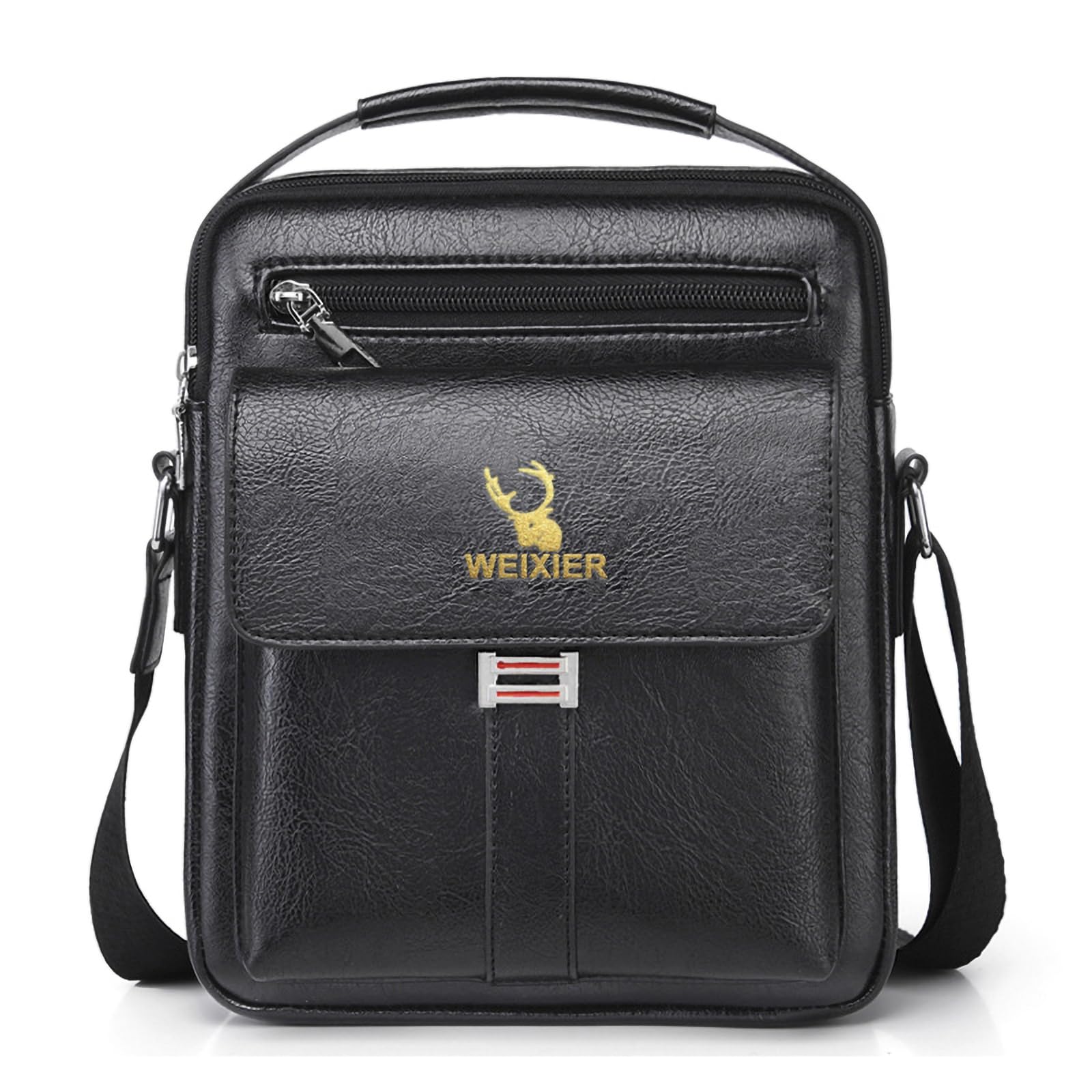 ANPTERMessenger Bag for Men Crossbody Shoulder Purse Small Vintage PU Leather Satchel Pouch Side Crossover Handbag