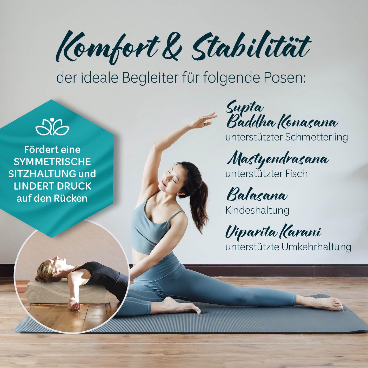 #DoYourYoga Yoga Bolster de pana Paravati con espelta orgánica (KBA)