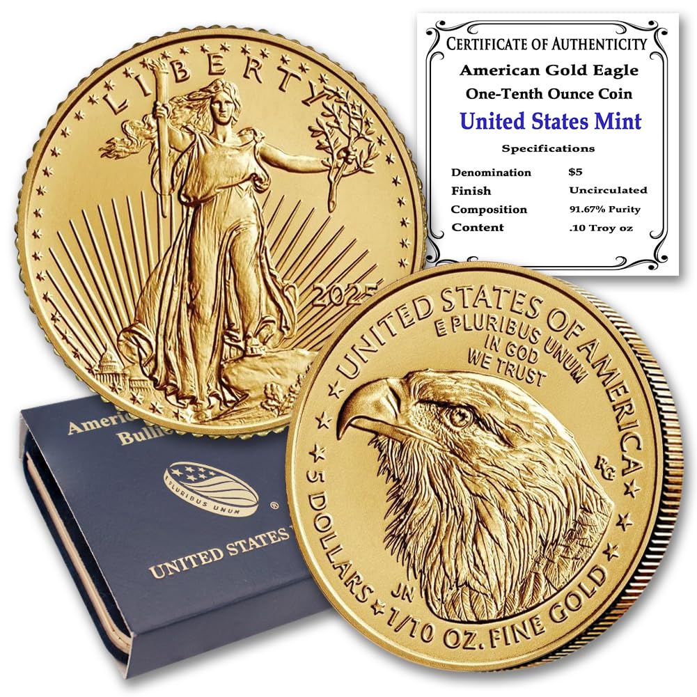2025 ‎- 1/10 oz American Gold Eagle Coin Brilliant Uncirculated
