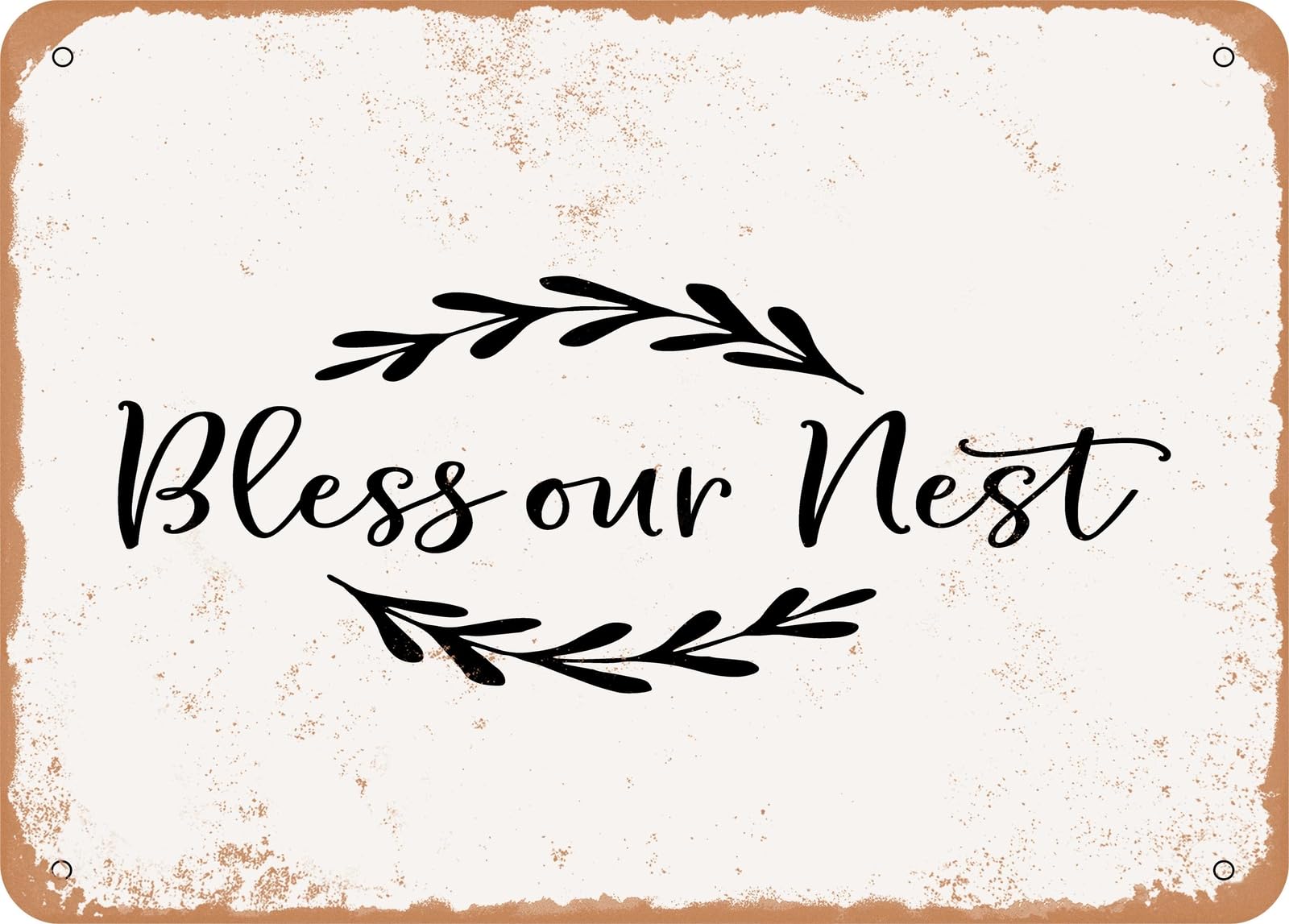 Miaomansenstore Metal Sign - Bless Our Nest - 8 - Vintage Look Sign Home Decor