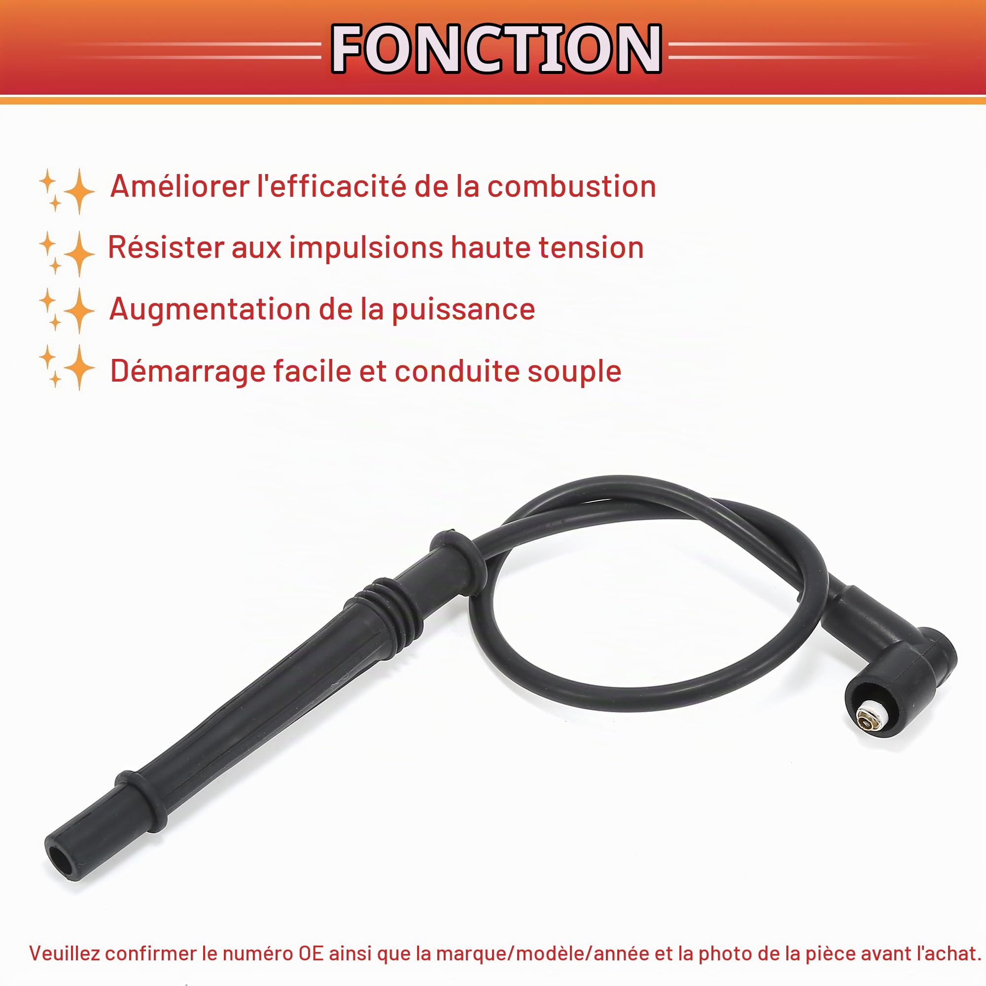 QUARKZMAN Jeu De Fils D'Allumage Pour Renault Clio II 1998+ 4 Pièces | Couleur Noir, Matériau Silicone/Nickel, OE:8200713680, Pour Kangoo 2017+, Pour Twingo I 1996-2007, Pour Twingo II 2007+