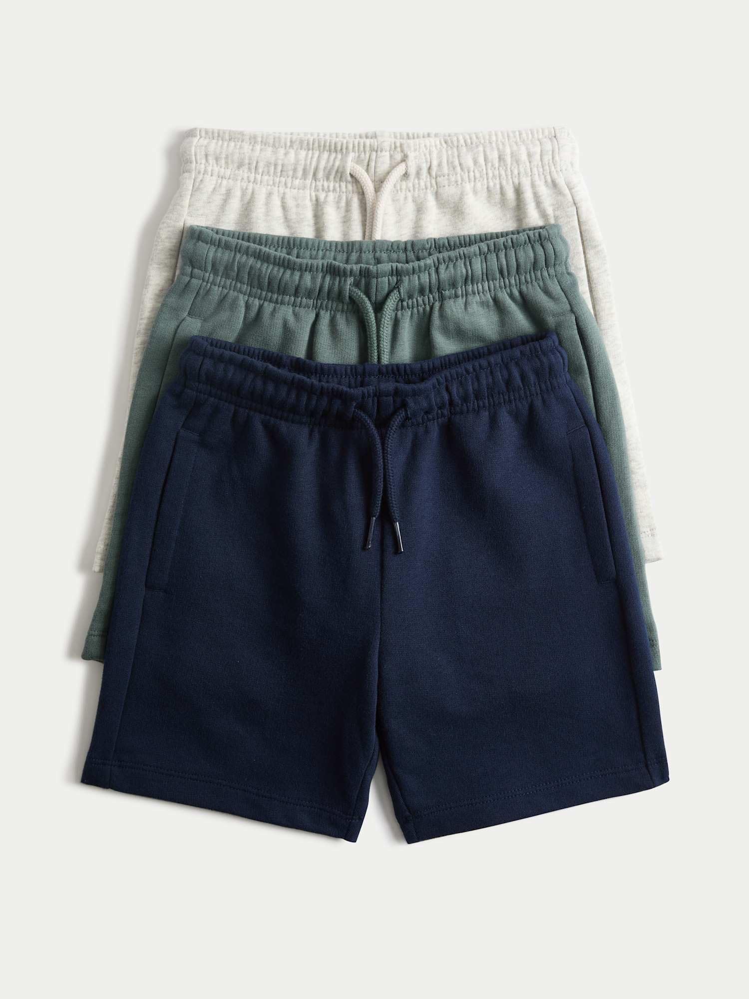 Marks & Spencer Pantalones Cortos Ricos en Algodón para Hombre Pack de 3, Ajuste Normal