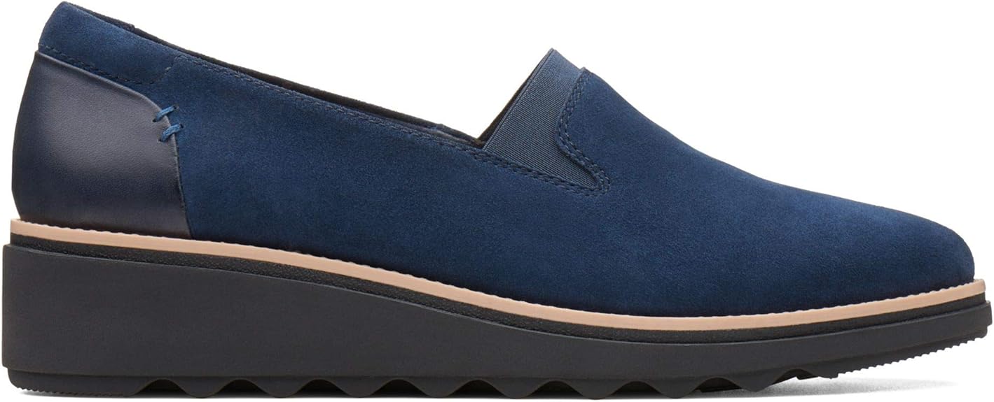 新品未使用クラークスローファーシャロンドーリー Amazon | CLA Sharon Dolly Navy Suede D 025 | Clarks(クラークス