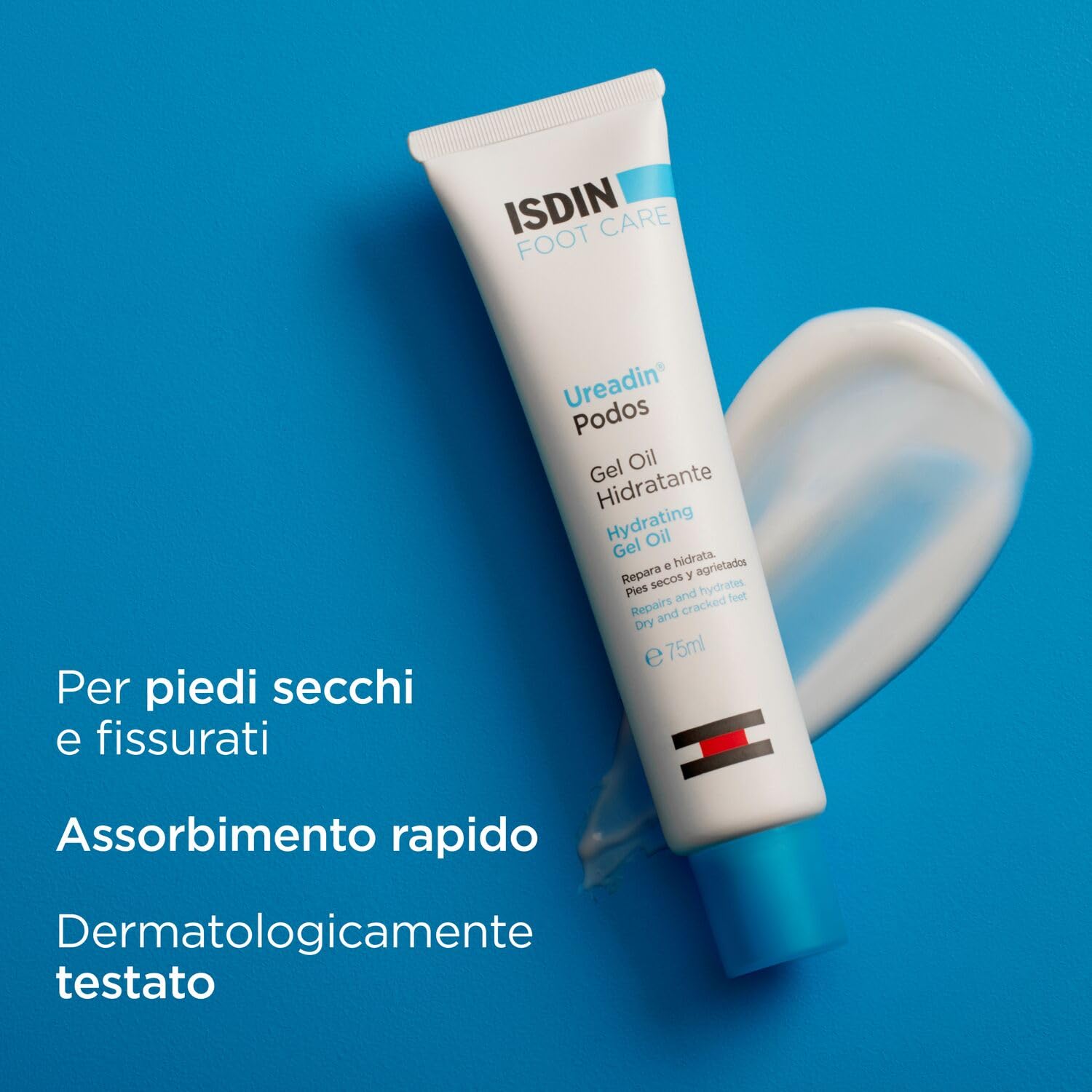 ISDIN Ureadin Podos (75 ml) | Gel Olio Idratante con 10% Urea | Ripara e Idrata i Piedi Secchi e Screpolati