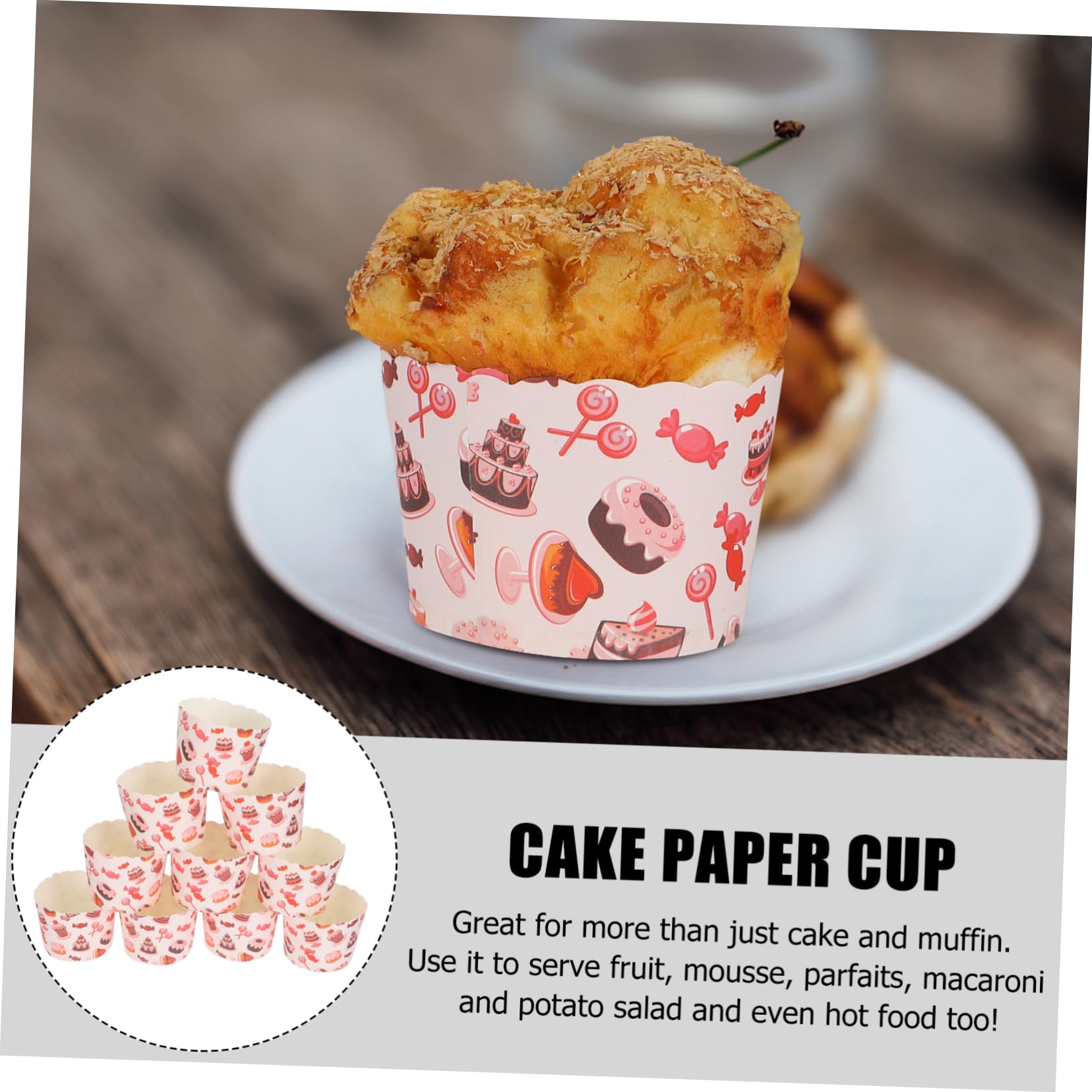 Moule à Muffin en Papier Jetable 200 Pièces, Caissettes de Cuisson