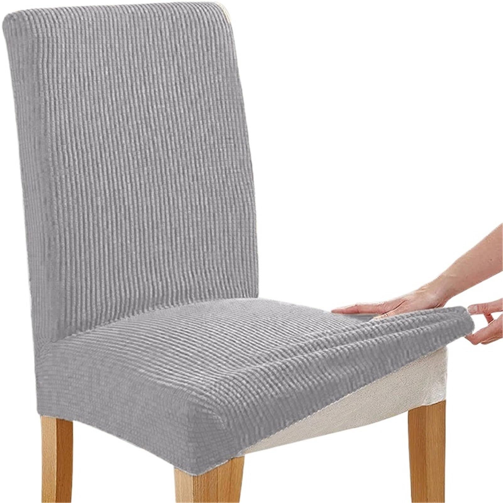 RYQZHHY Chair Cover Corn Kernel Fabric Chair Cover Stretch Long Back Covers Jacquard Dining Room Seat With