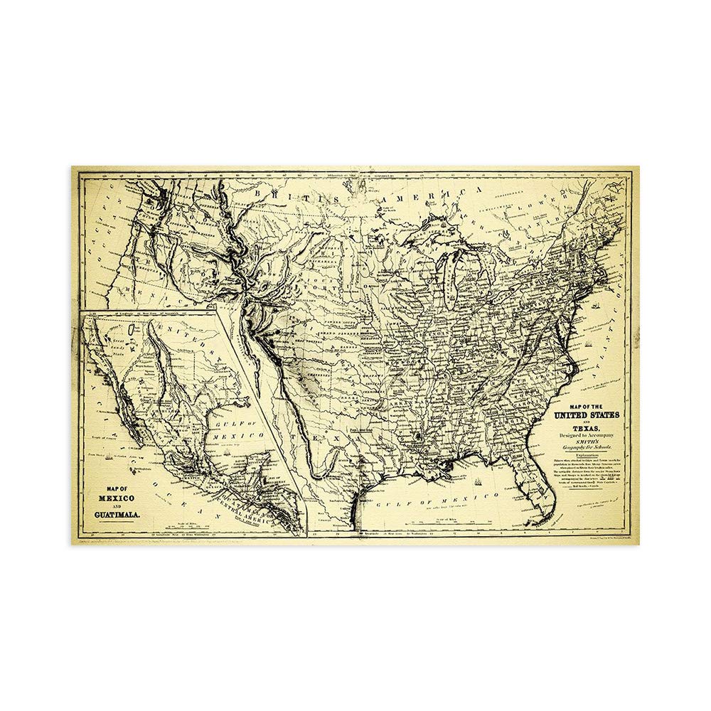 Impression d'art Cannon Bill Map of Mexico Dì Mò Art affiche de collection papier mat 50x35cm