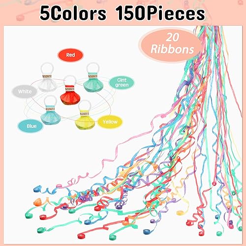 Miniatura 2 de 100 piezas de serpentinas coloridas de mano, sin ensuciar, confeti, para fiesta, boda, compromiso, graduación, fiesta, regalos, espectáculos,