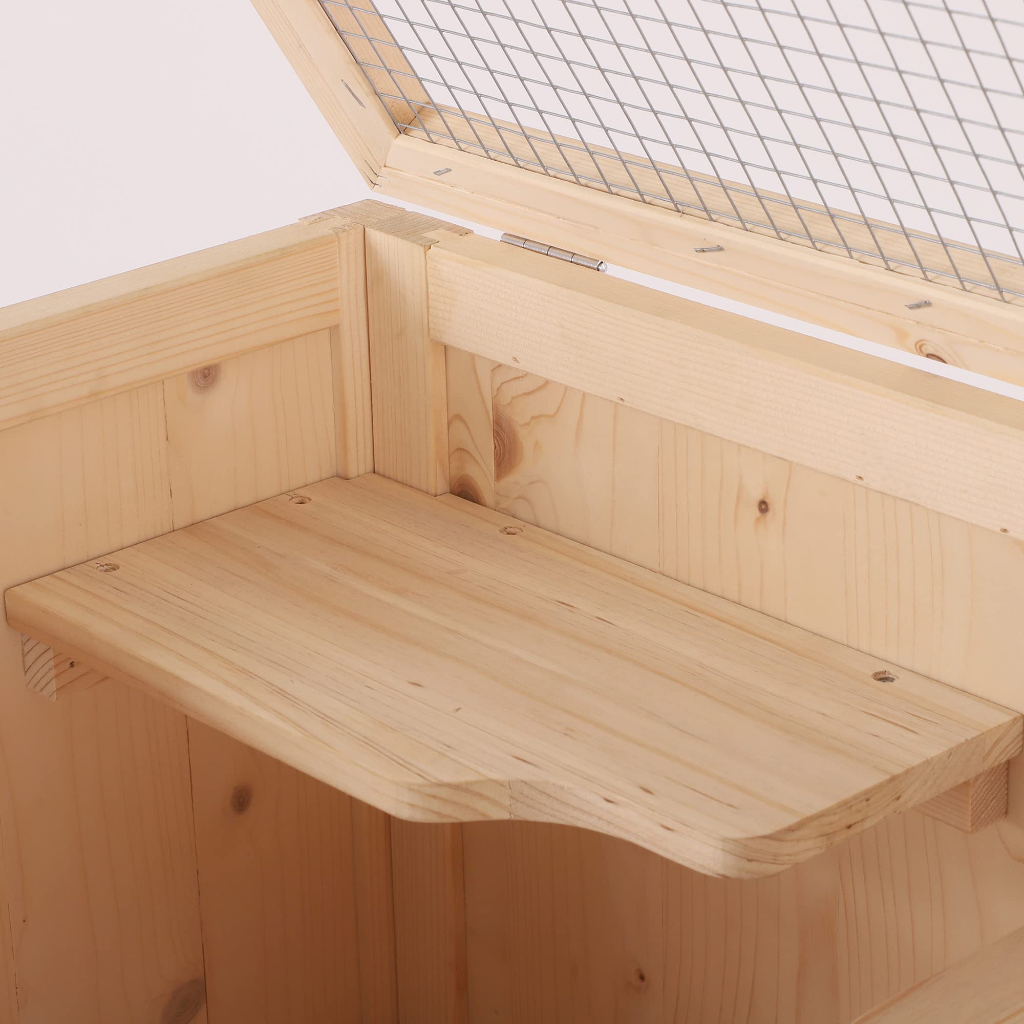 PawHut Cage en Bois pour Hamster Petits Animaux et rongeurs avec 5 étages, 10 Plates-Formes et 3 échelles 60 x 40 x 120 cm | Petits Rongeurs, Multi-Niveaux, 10 Plateformes, Bois de Pin