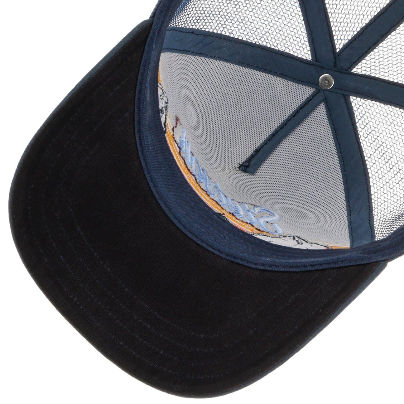 Stetson Gorra Trucker Mountain Mist Hombre - Camionero de Beisbol Malla Snapback, con Visera Verano/Invierno Primavera Verano Otoño Invierno