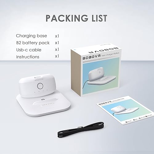 Miniatura 6 de BOBOVR Twin Charger StationDock for B2 Battery PackUltra-Thin Design Magnetically Supply Power to 2 B2 Battery Packs at The Same Time