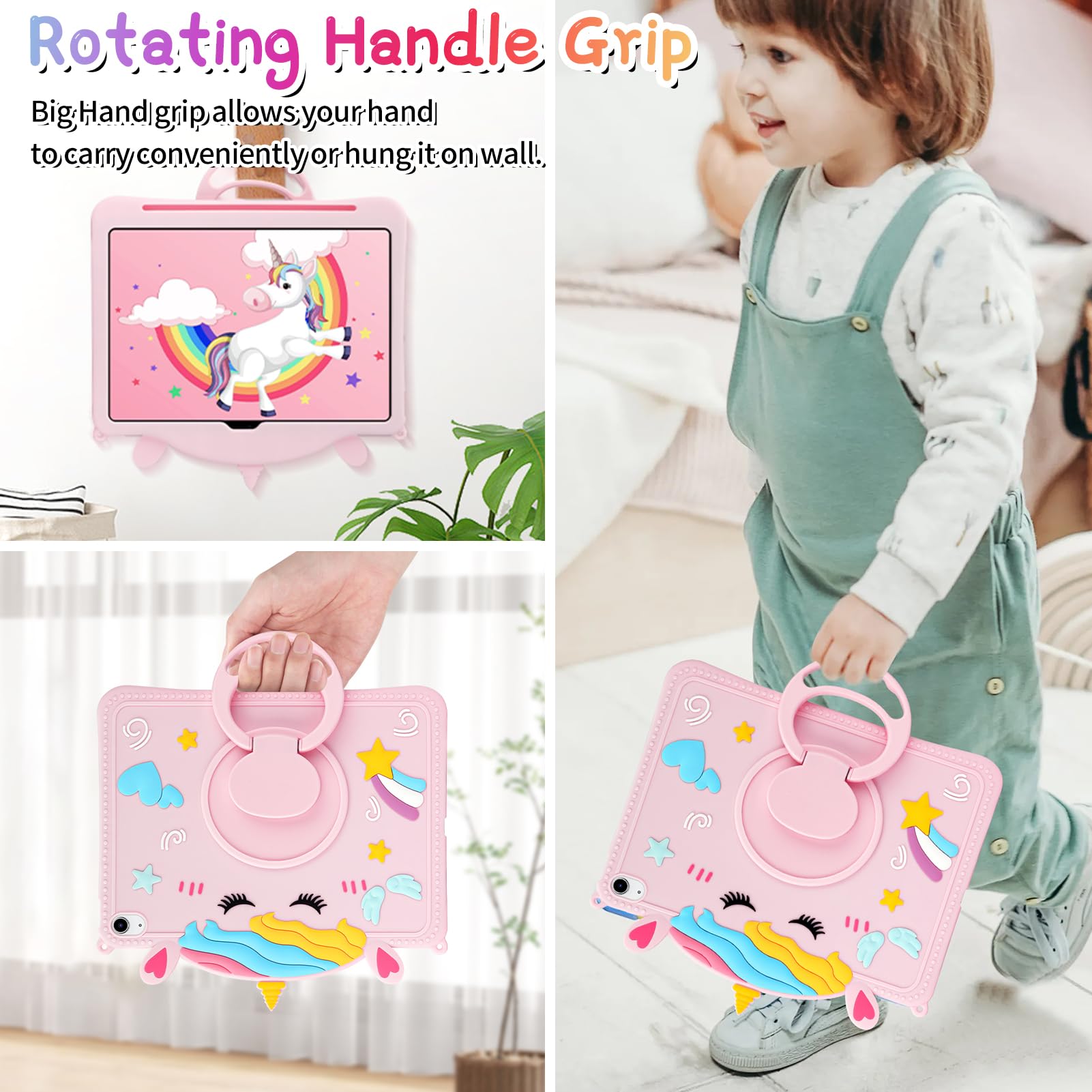Cute Rabbit IPad Case For 10th/11th Generation - With Screen Protector & Shoulder Strap
