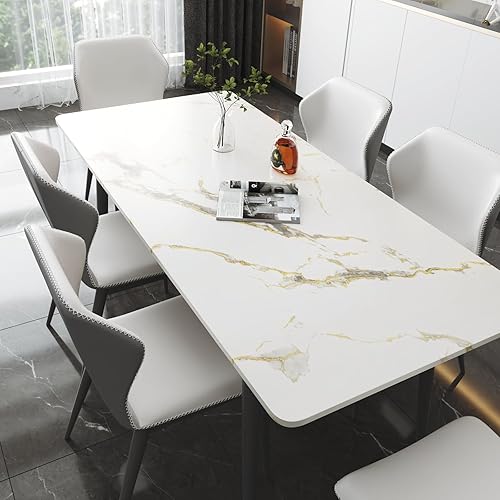 Miniatura 6 de LACHEERY Papel adhesivo de mármol blanco grueso para encimeras, papel adhesivo impermeable, para despegar y pegar para armarios, papel tapiz