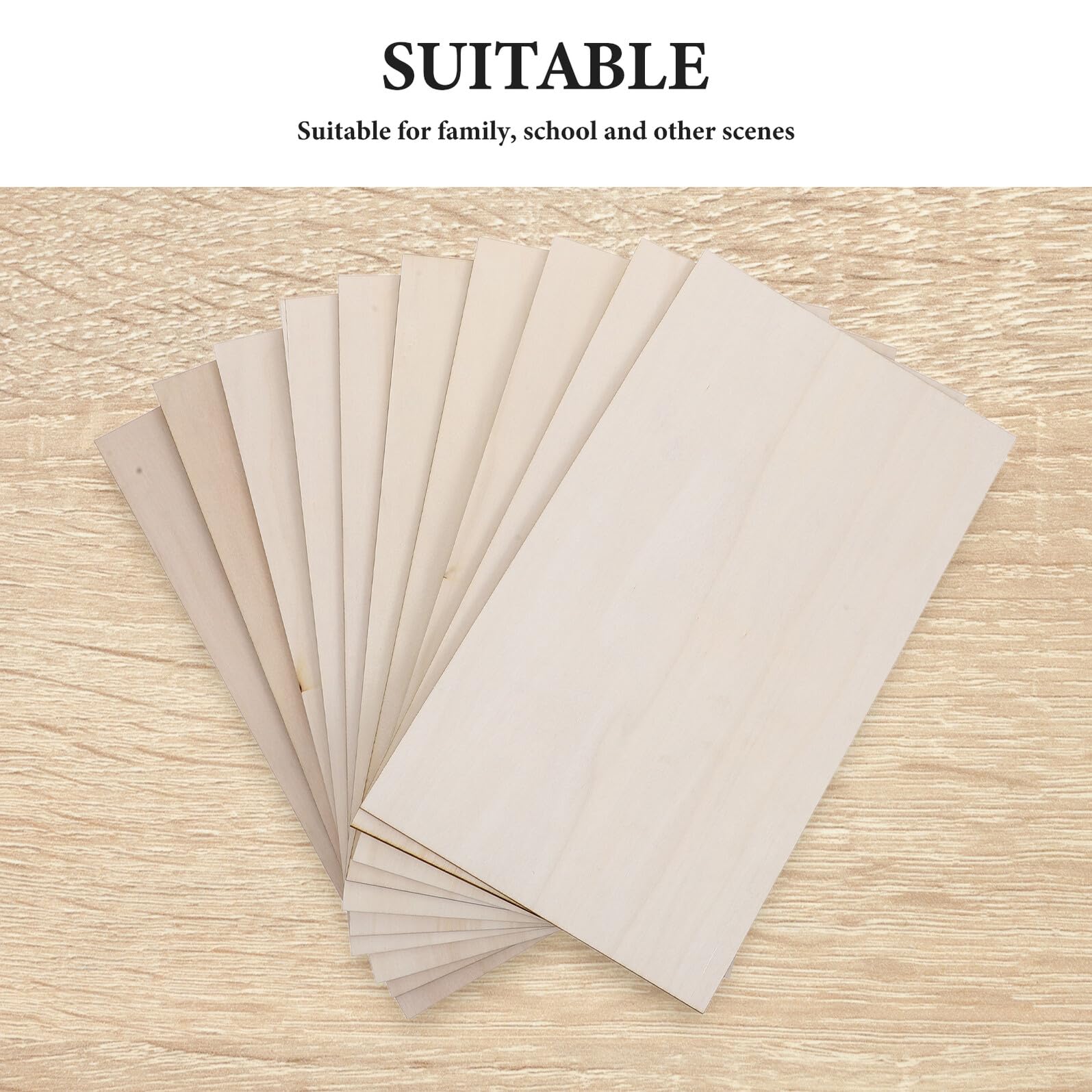 Unbehandelte Holzplatten 170x300x3mm, 10 Stück für Bastelarbeiten