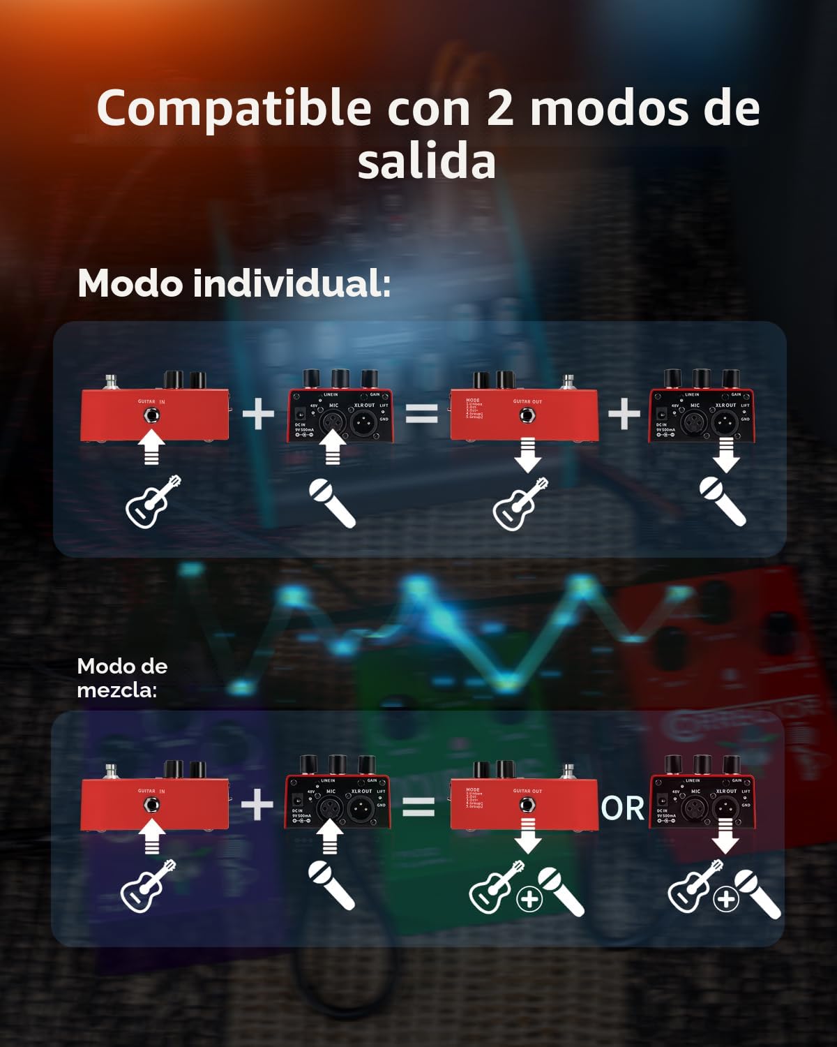 Amazon.com: FLAMMA FV01 Procesador de Efectos Vocales Corrección