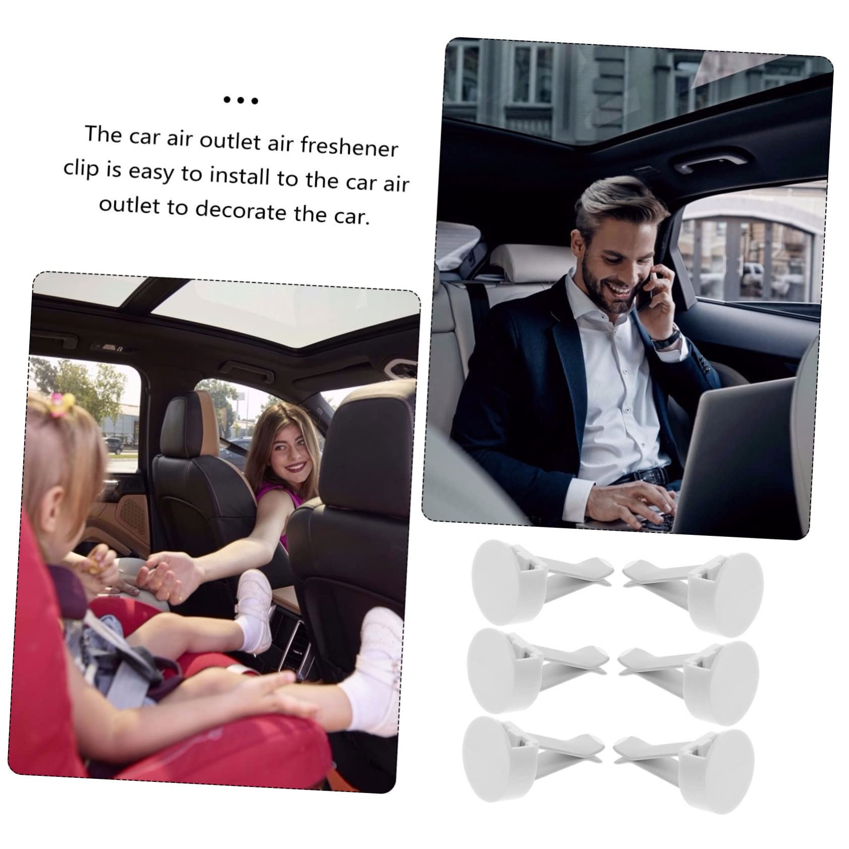 Ganci per Auto 100 Pezzi Clip per Bocchette di Aerazione Auto in Metallo e Plastico, Resistenti e Non Facili da Sbiadire, Accessori per Decorare e Profumare L’aria Nell’auto