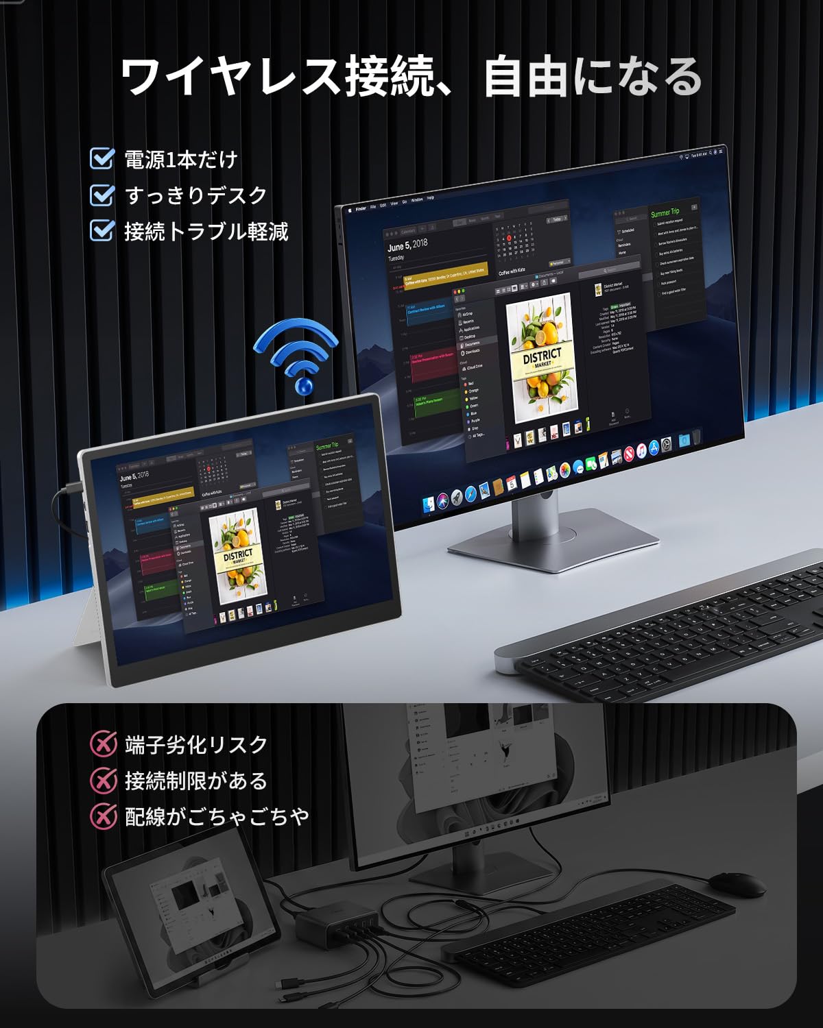 13.5インチ 3K モバイルモニター 本体 Amazon.co.jp: 【次世代スマートデスクディスプレイ】モバイルモニター