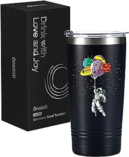 Onebttl Space Astronomy Gifts Tumbler Travel Coffee Mug, Astronauts Gifts for Astronomy Space Lover, Men, Boys, Christmas,...