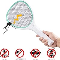 Vista 2 de Raqueta matamoscas eléctrica de mano Faicuk