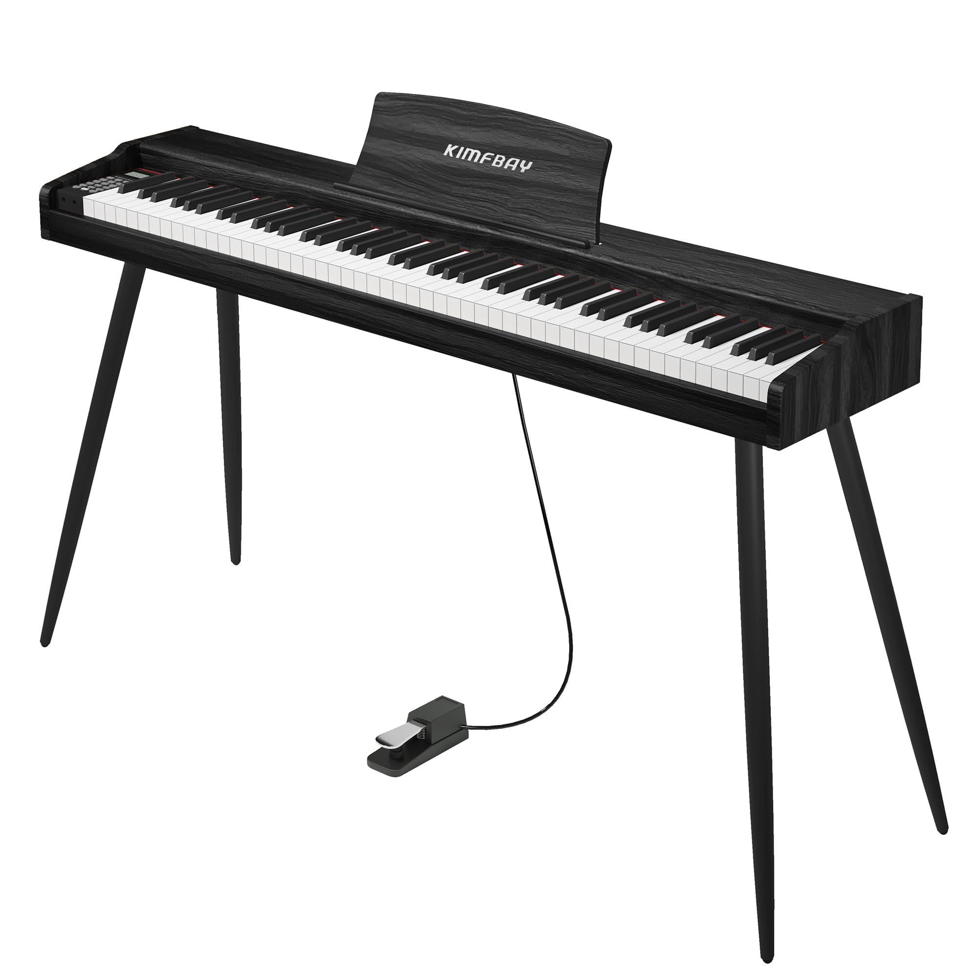 KIMFBAY 電子ピアノ 88鍵盤 スタンド付き MIDI対応 ペダル付き Amazon | KIMFBAY 電子ピアノ 88鍵盤 木製 電子 ピアノ 88鍵
